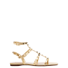 ROCKSTUD METALLIC LEATHER SANDALS 